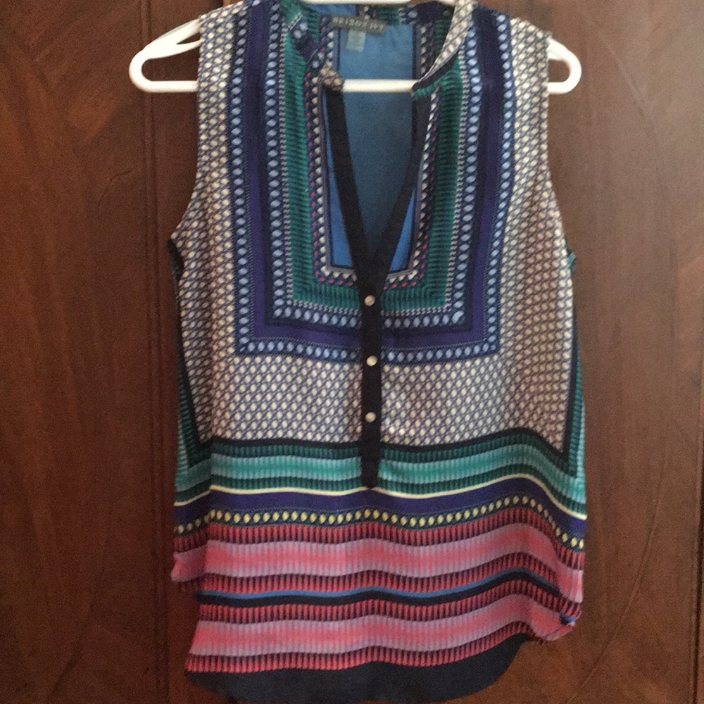 Multicolor sleeveless blouse
